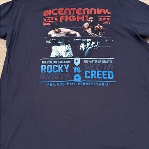 Mens Large Bicentennial Fight Rocky Balboa Apollo Creed Graphic T-Shirt Funko